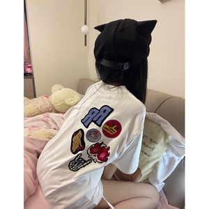 万针全刺绣工艺 得物抖音高品质260克纯棉双纱美式高街短袖T恤P33图片