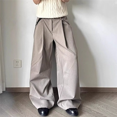 春秋季凉感西裤男款垂感薄款宽松直筒长裤高级感休闲裤男，男装西裤，星座506A