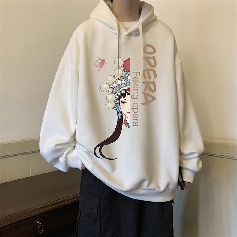 纯棉连帽卫衣男大码运动帽衫宽松薄WY2161-P35加绒款-P40，男装卫衣，电商A040