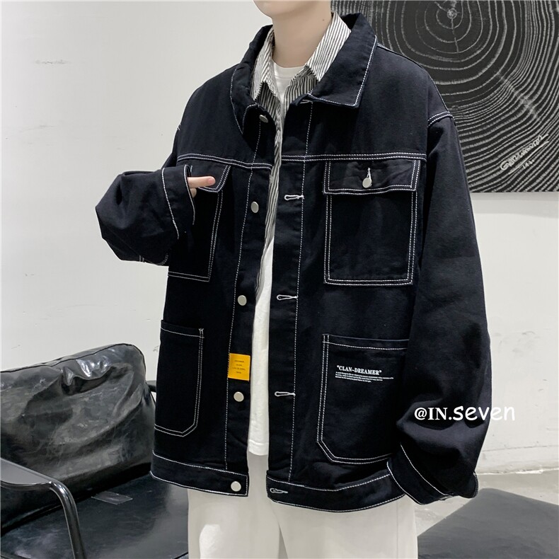 jk637-p70-限价88港风大码肥仔牛仔外套大皂潮牌ins宽松夹克,男装工装外套,星座116