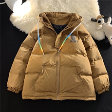 港风新品小熊加厚宽松连帽面包服棉衣外套情侣装棉服G1033P128，男装棉衣，电商A339