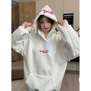 1506/QA7010/P48潮流百搭男女同穿休闲时尚氛围感连帽卫衣图片