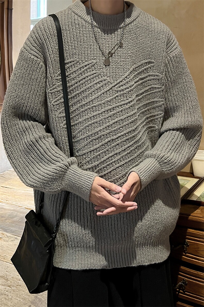 8XL-M特大码毛衣男高品质加厚宽松胖子毛衣针织衫MY1201P58控78,男装针织衫/毛衣,电商D206-1