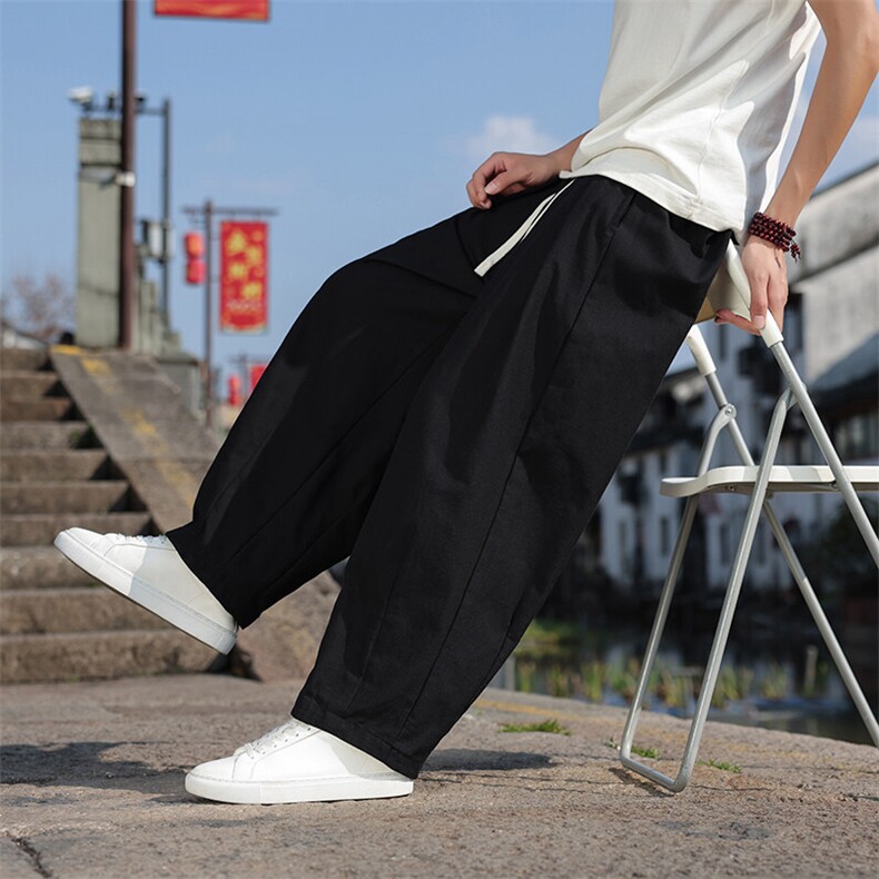 高品质风夏季新款亚麻长裤男休闲裤哈伦裤子K600-P65,男装休闲裤,星座313B-4（原星座309A-1）