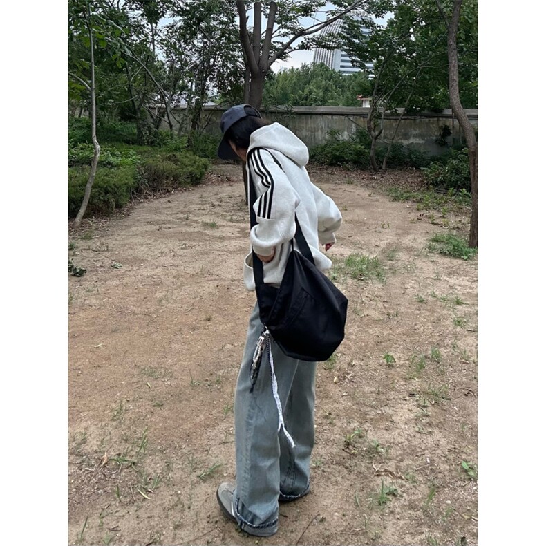 WE1741-P53美式复古条纹小熊刺绣连帽卫衣男女,男装卫衣,电商B323A
