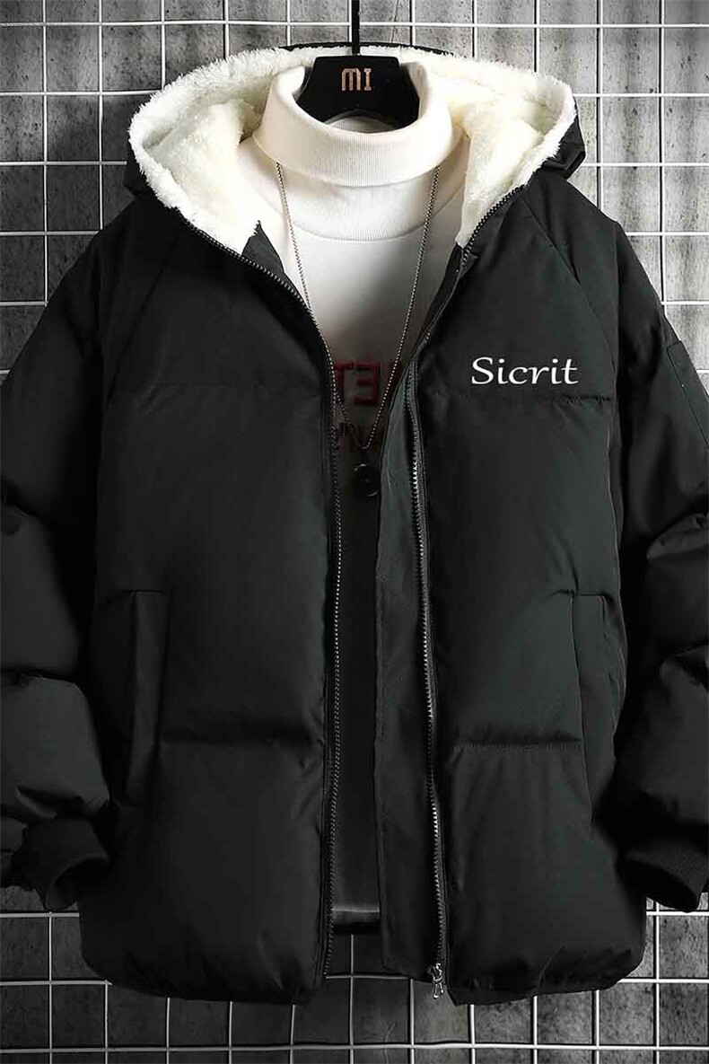 控128加绒面包服男大码羊羔毛衣男MY16098-P100,男装棉衣,电商A040A