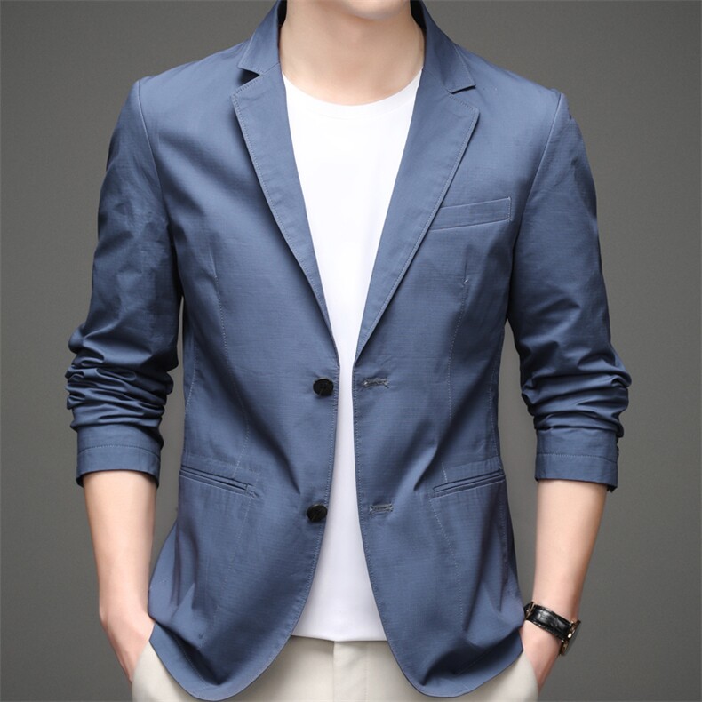 2023秋季新款西服中年男士外套免烫商务休闲爸爸装小西服男装，男装西服，电商B212（原钱塘6029）