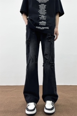 高街夏季破洞牛仔裤显瘦裤子XZ-613-K2466-P60控79，男装牛仔裤，星座610A