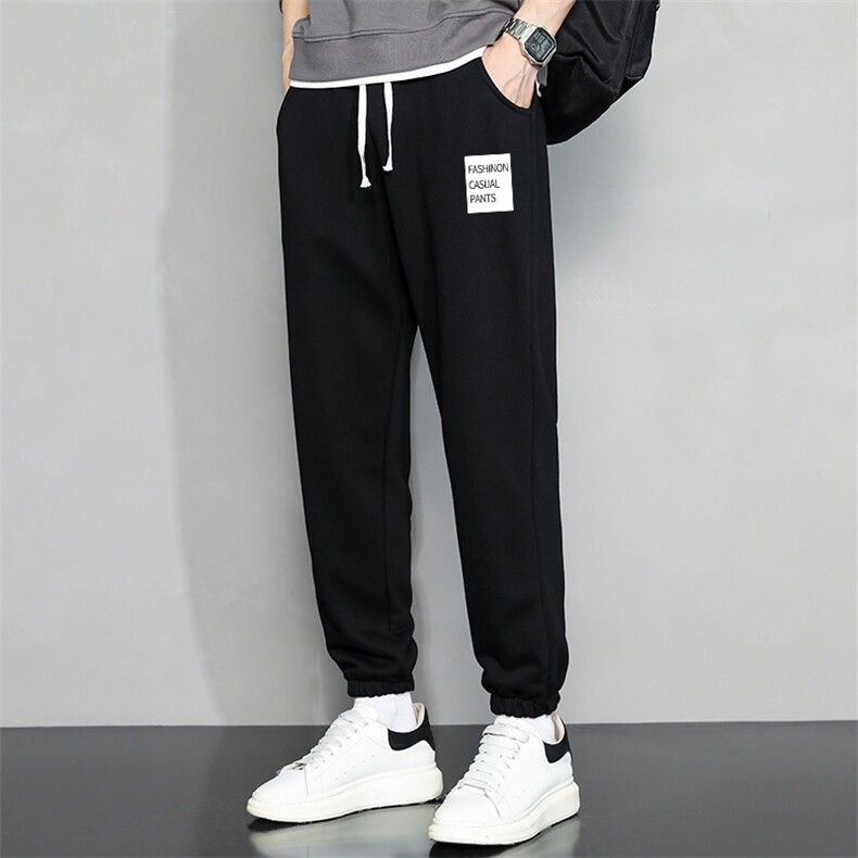 休闲裤男22秋冬新款舒适百搭运动裤潮牌修身工装裤学生卫裤Z907，男装休闲裤，星座815-2