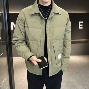 秋冬主推！男轻奢风羽绒服排扣衬衫领夹克Y9906P145图片