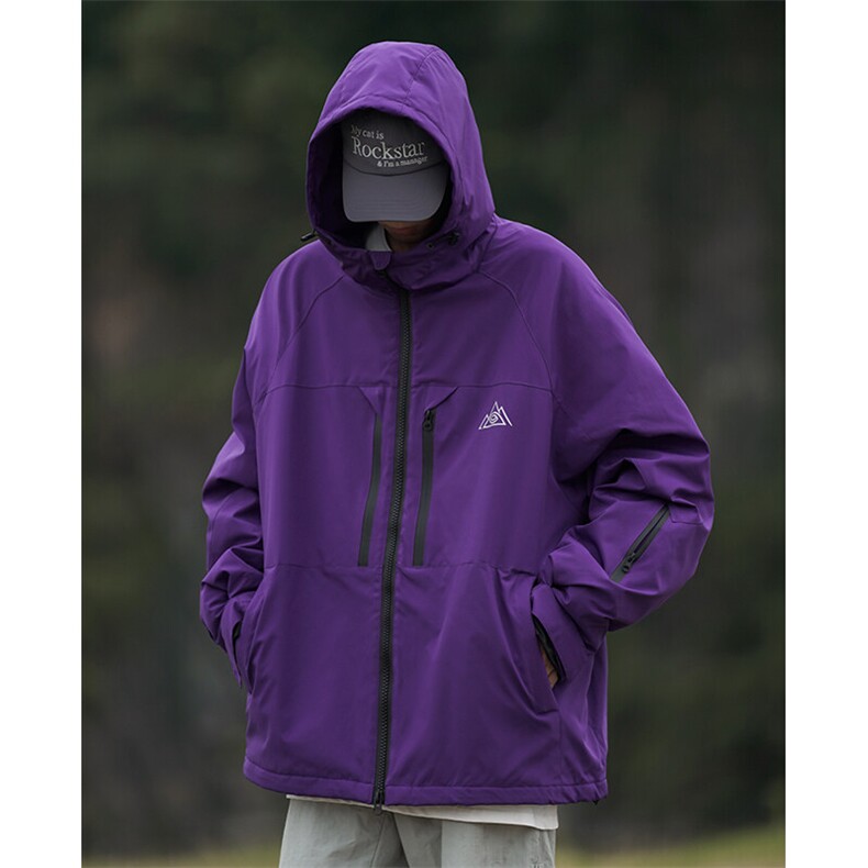 冬新防风防水滑雪服男百搭加棉加厚保暖夹克中性风外套M77-P160,男装棉衣,电商A001-1