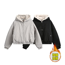 现货高品质美式高街冬季重磅硬挺短款座山雕毛领棉衣男女加厚外套，男装棉衣，电商A486