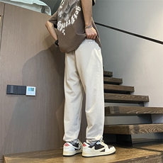 2025春季新款垂感休闲裤男宽松直筒小西裤九分裤纯色百搭K226P55，男装休闲裤，电商B278