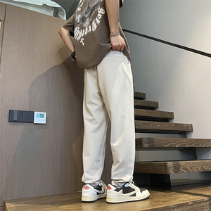 2025春季新款垂感休闲裤男宽松直筒小西裤九分裤纯色百搭K226P55图片