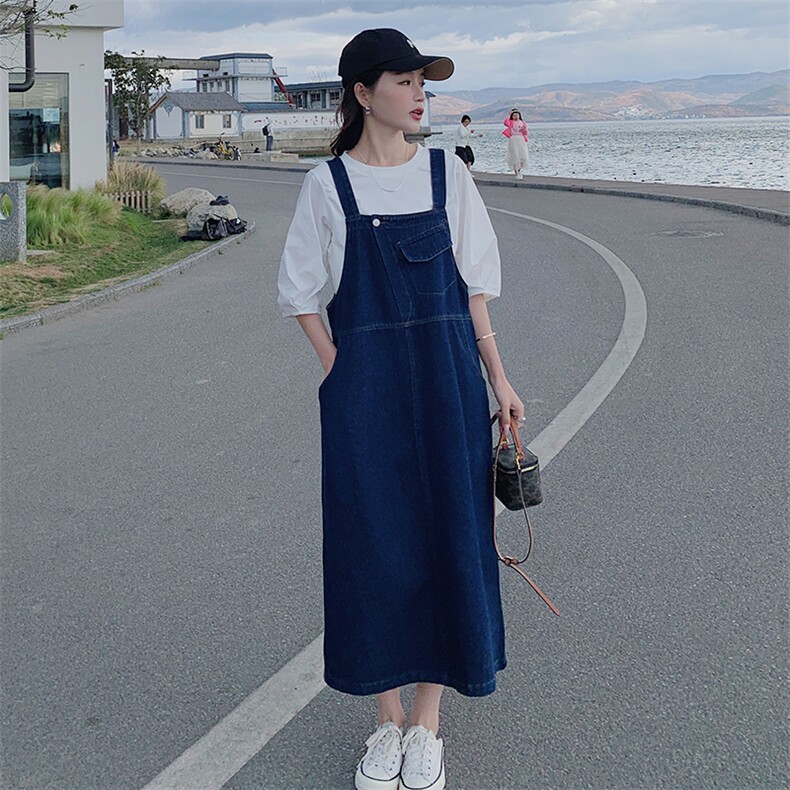 新品牛仔背带裙-款号9820套装P145K198元背带裙P115元K168,女装运动套装,浙宝305