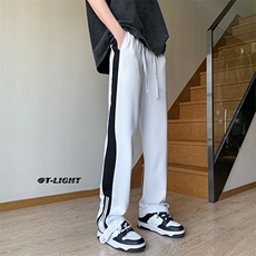 高品质垂感西裤高街小众美式西裤休闲裤男拉链拼色裤子K2306-P60，男装西裤，电商A062