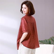 2025夏季天丝简约气质宽松时尚休闲显瘦舒适上衣，女装衬衫，独衣靓