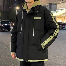 特批P75无差价冬季深度库存10W件假两件连帽棉衣男防寒棉服M2915，男装棉衣，电商A001
