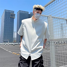 短袖衬衫男士夏季2024新款潮流休闲宽松衬衣痞帅半袖，男装衬衫，星座716-4