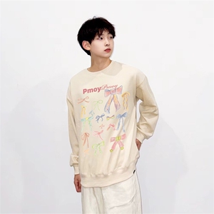 抖音得物 现货高品质美式宽松圆领印花卫衣 新款重磅卫衣 ADY103图片