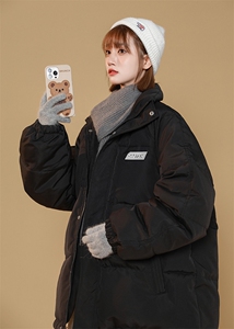 2025冬季新款中性简约百搭棉服加厚棉袄女XZ102A-4-5201-P85图片