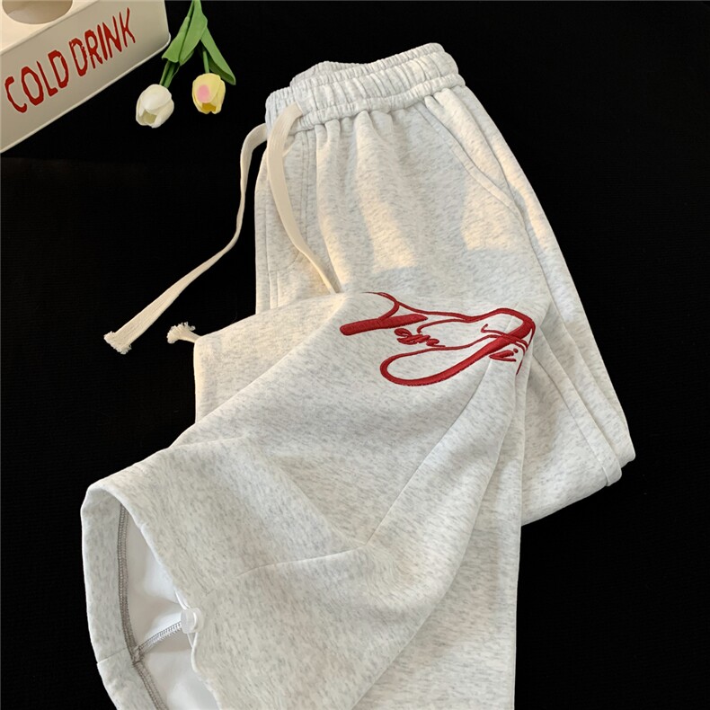 ！秋东新款休闲裤刺绣卫裤宽松潮流拖地长裤K209-p45特控78，男装休闲裤，星座815A