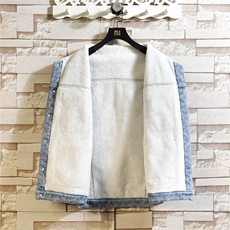 MJ214J-p68-控98M-5XL砖墙牛仔马甲大码羊羔毛，男装背心/马甲，星座103A