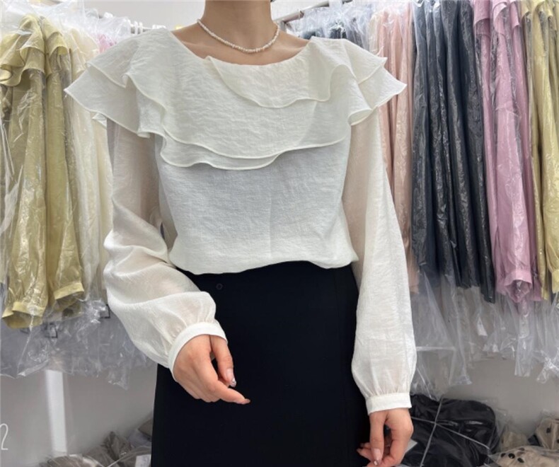 韩系荷叶边小衫，其它，昕叶良品