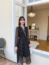 韩版时尚潮流优雅淑女气质甜美连衣裙，女装连衣裙，荷塘月色