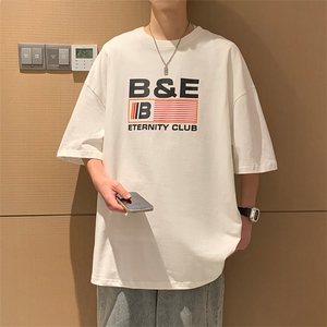 109-T24205-P35夏季新款纯棉240克美式重磅宽松短袖T恤图片