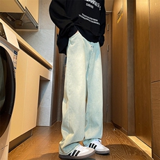 加长版裤子男高个子水洗微喇牛仔裤185cm110直筒KZ008P60加绒70，男装牛仔裤，电商B312