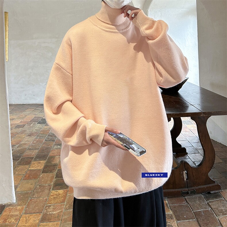 控68高领毛衣男士大码内搭毛线衣男 GM45202-P45加绒款-P65图片