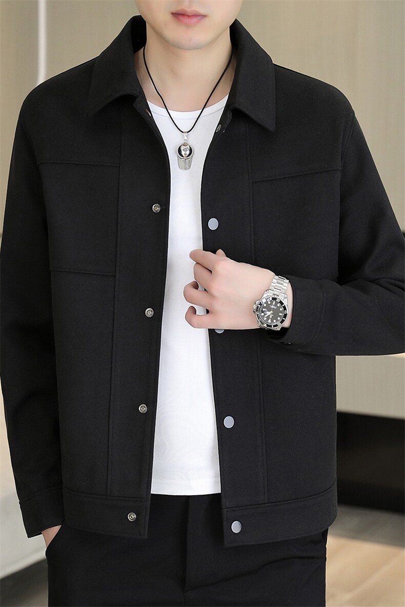 春季夹克男高品质翻领外套型男商务休闲百搭青年外套男N7806-P90,男装夹克,星座310B-3