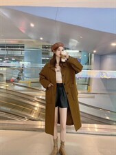韩系简约风衣外套，女装风衣，琦琦依轩