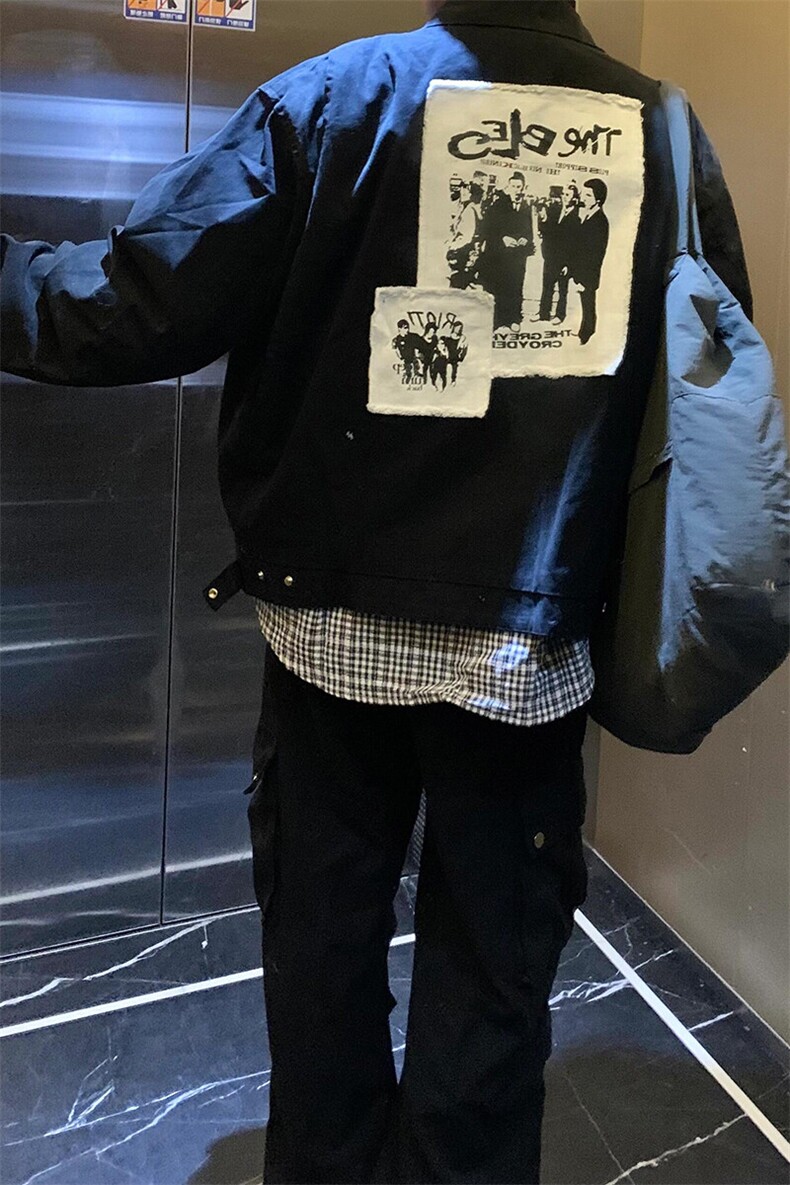 贴布设计底特律工装夹克美式复古宽松休闲外套JK9325特P85,男装夹克,星座908-1