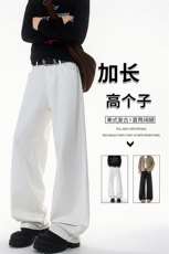 加长版裤子男高个子阔腿直筒牛仔裤190cm115休闲百搭长裤KZ079P48，男装牛仔裤，电商B312