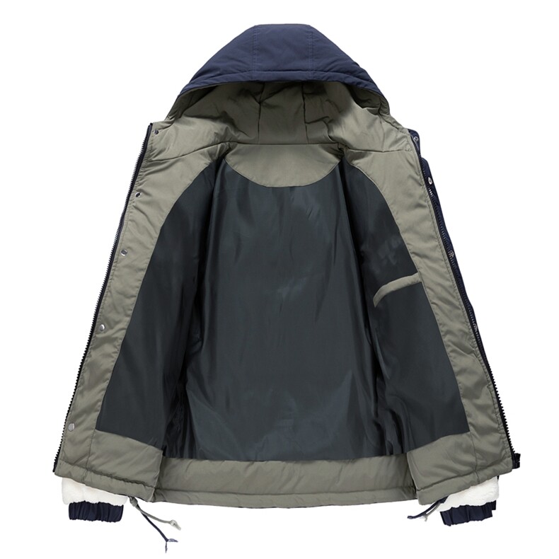 情侣棉服男士加绒加厚拼接工装保暖羊羔毛冬装外套M021-P135,男装棉衣,星座308B-2