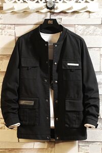 2021春秋季新日系白墙风大码男潮牌工装夹克棒球领外套J961-P75图片