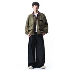 春款现货复古休闲工装夹克男士翻领宽松外套JK02656-P78，男装夹克，星座308B-2