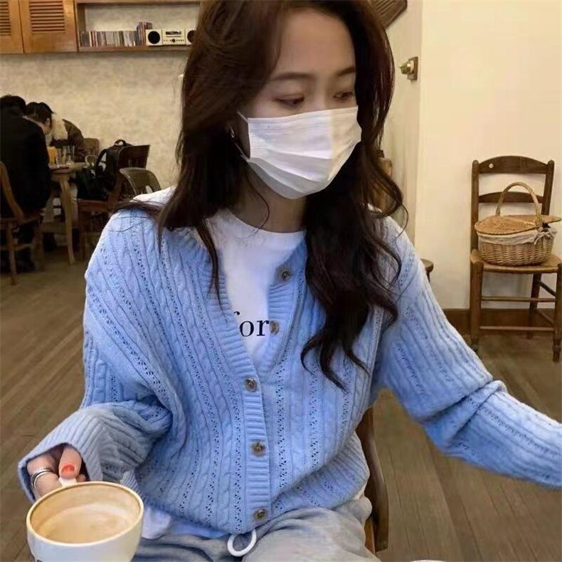 现货～2021春季时髦小开衫，女装，LMNC