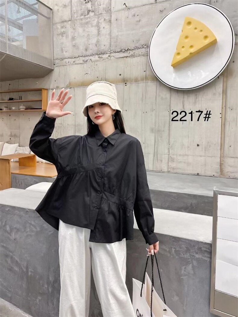 春季新款不规则衬衣，其它，琼卿格