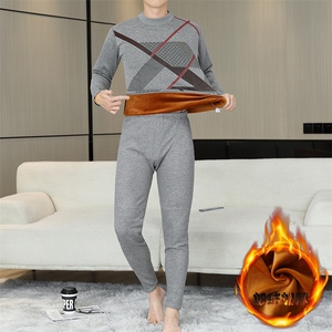 秋冬保暖内衣男士半高领秋衣秋裤休闲保暖套装310B-3-TZ5006-P60图片