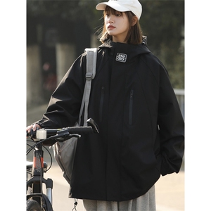 春季新款美式山系休闲纯色冲锋衣情侣潮流夹克外套JK7812-特P80图片