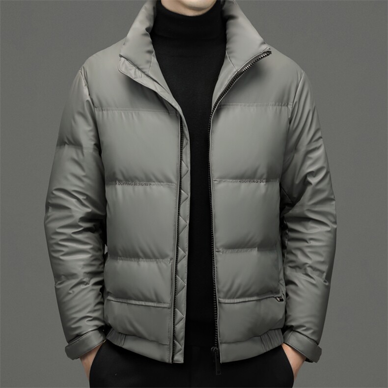 羽绒服加厚保暖冬装外套2023新款立领冬季商务休闲中年男装上衣,男装羽绒服,电商B212（原钱塘6029）
