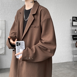 8XL-M肌理感西服美式休闲西装外套男复古痞帅高级感衣服XF002P85图片