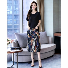 百搭宽松优雅通勤两件套休闲时尚套装/套裙气质，女装套装/套裙，灵力轩