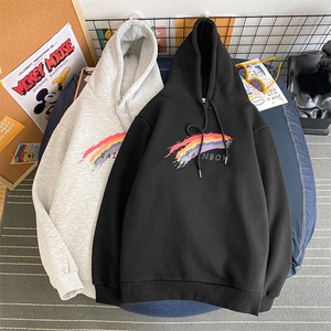 A040-WY2064-P40连帽卫衣男加肥加大码胖子棒球服外套图片
