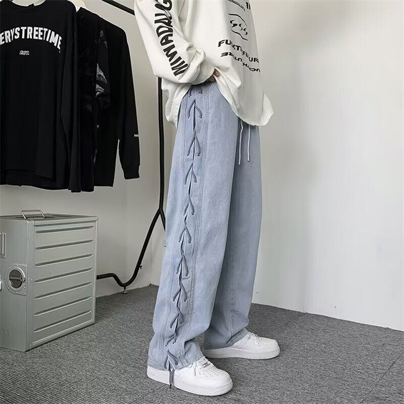 V002-P45水洗牛仔裤春秋潮牌牛仔裤休闲长裤无弹潮流常规,男装休闲裤,星座911-1