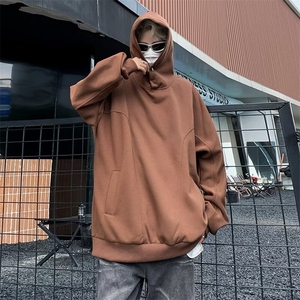 慵懒简约新款时尚青少年潮流ins连帽卫衣男套头外套男秋季Q44/P55图片