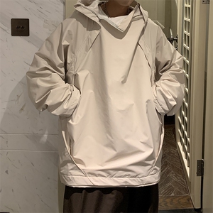 黑武士机能冲锋衣外套秋季潮牌美式工装夹克户外连帽风衣JK23-P65图片